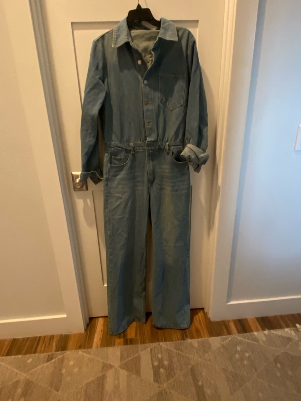 Light Blue Denim Jumpsuit - Classic Workwear Style
